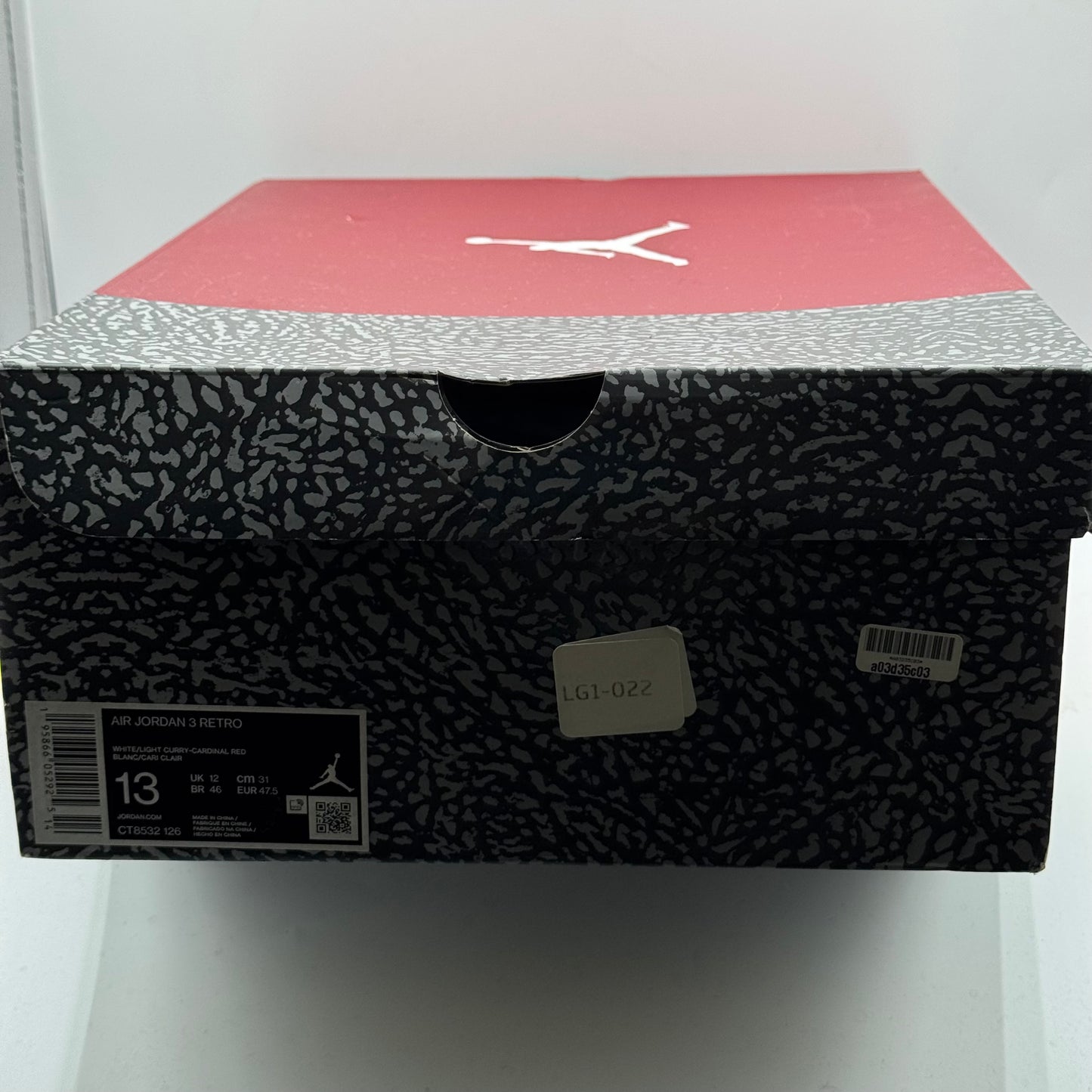 (USED) Jordan 3 Cardinal Size 13