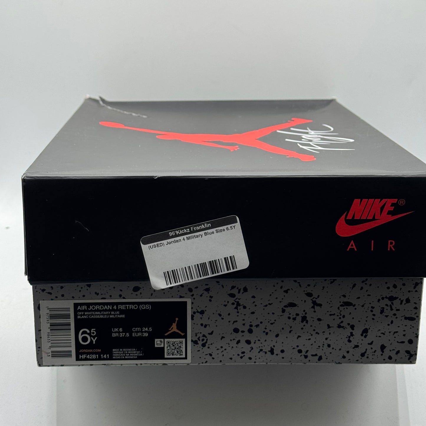 (USED) Jordan 4 Military Blue Size 6.5Y
