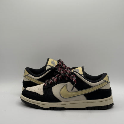 (Used) Dunk Low LX Black Suede Team Gold Size 6W / 4.5M