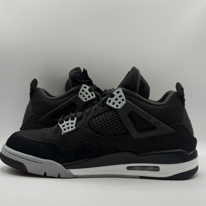(USED) Jordan 4 Black Canvas Size 10