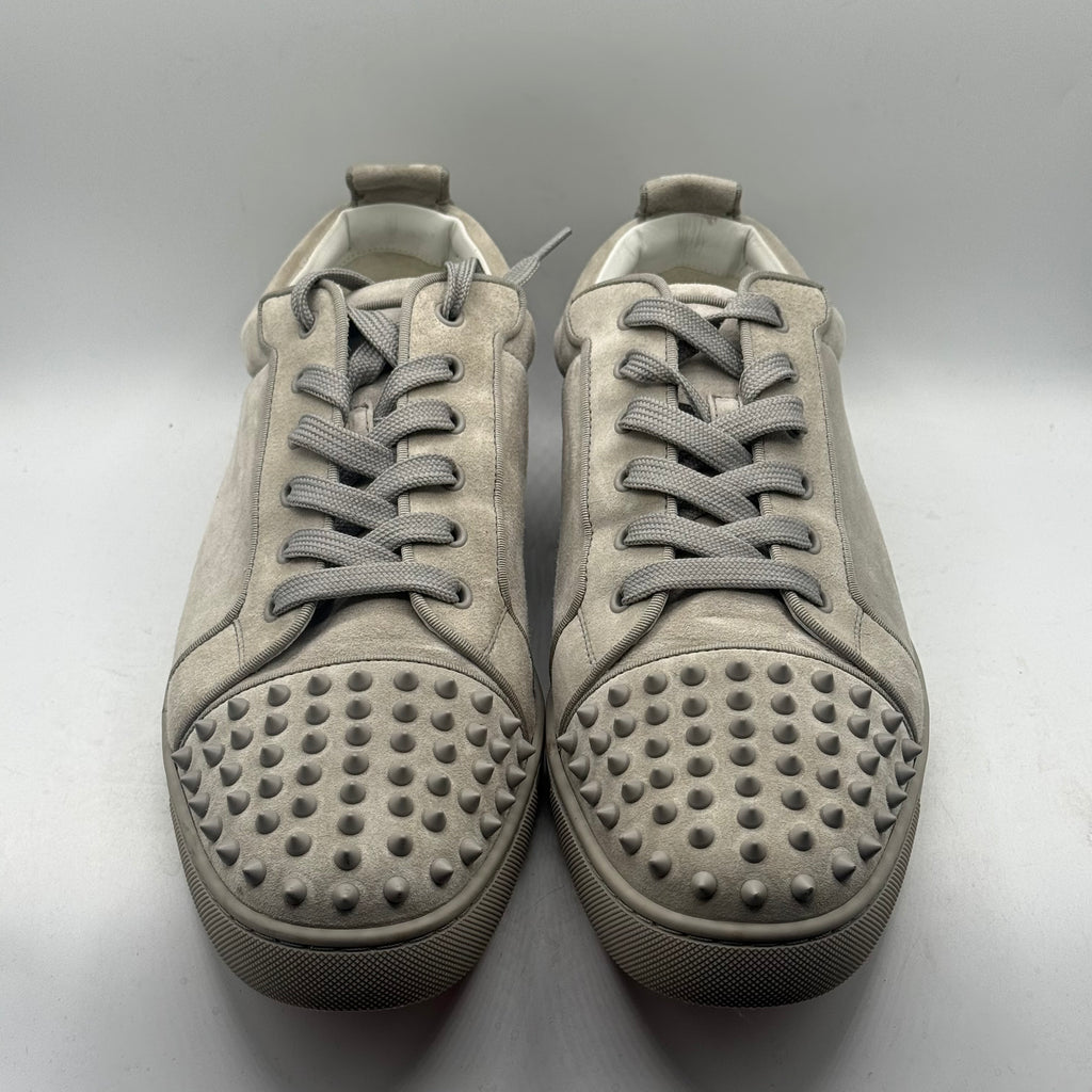 (USED NO BOX) Christian Louboutin Louis Jr Spikes Orlato Grey Size 47