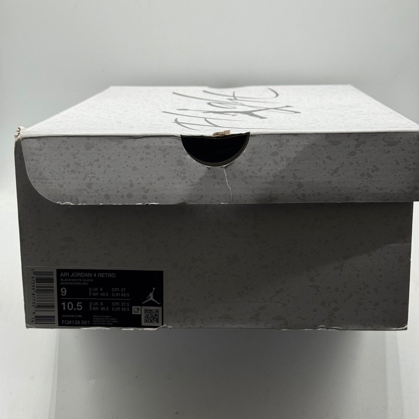 (USED) Jordan 4 White Thunder Size 9