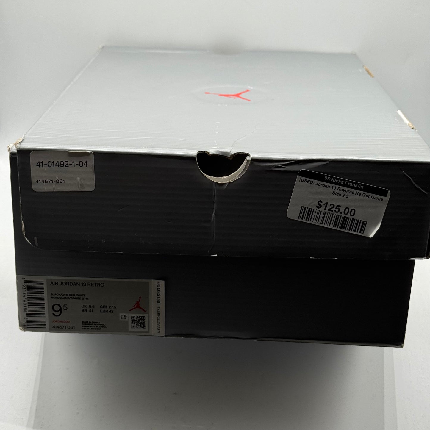 (USED) Jordan 13 Reverse He Got Game Size 9.5