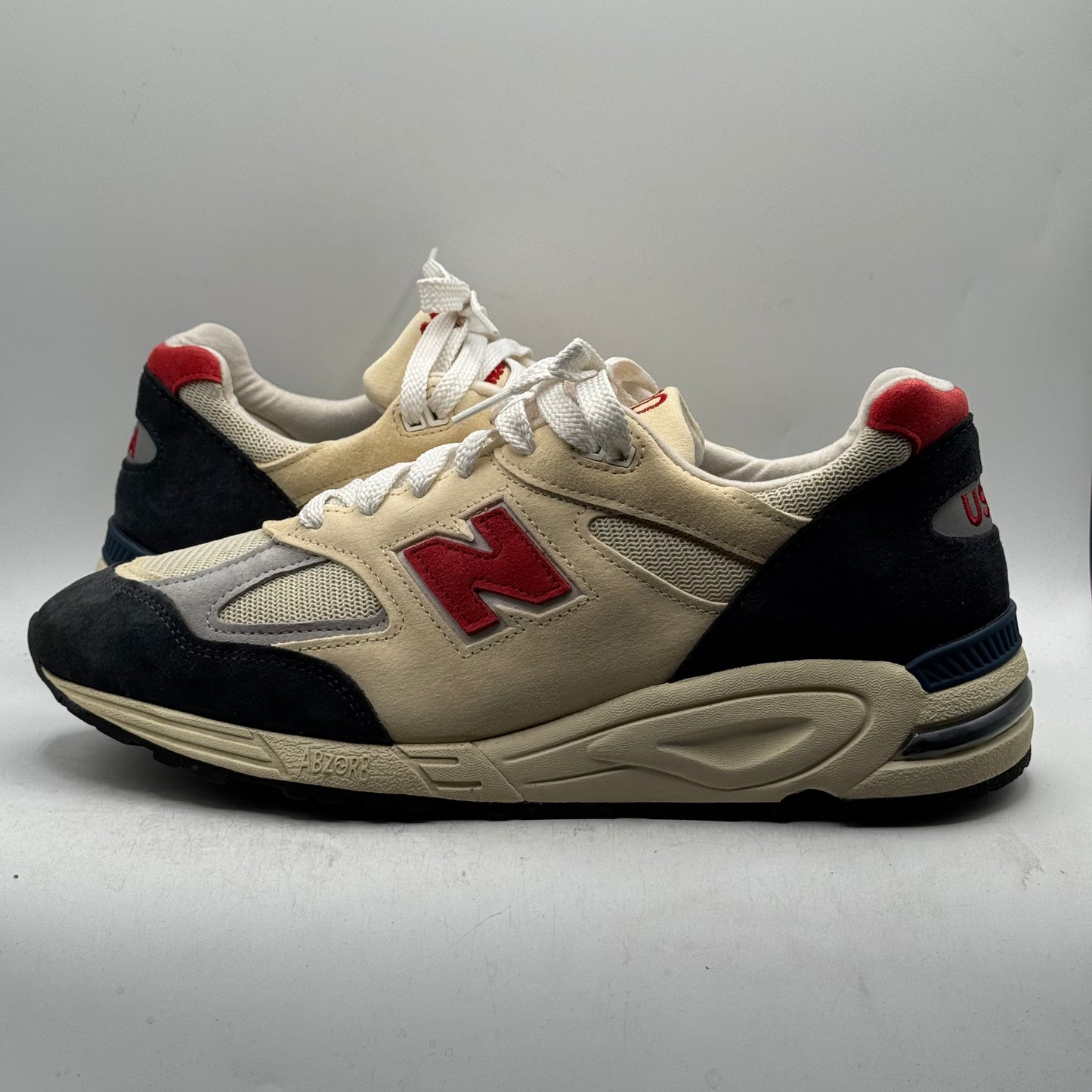 (Used) New Balance 990v2 MiUSA Teddy Santis Navy Sea Salt Size 12