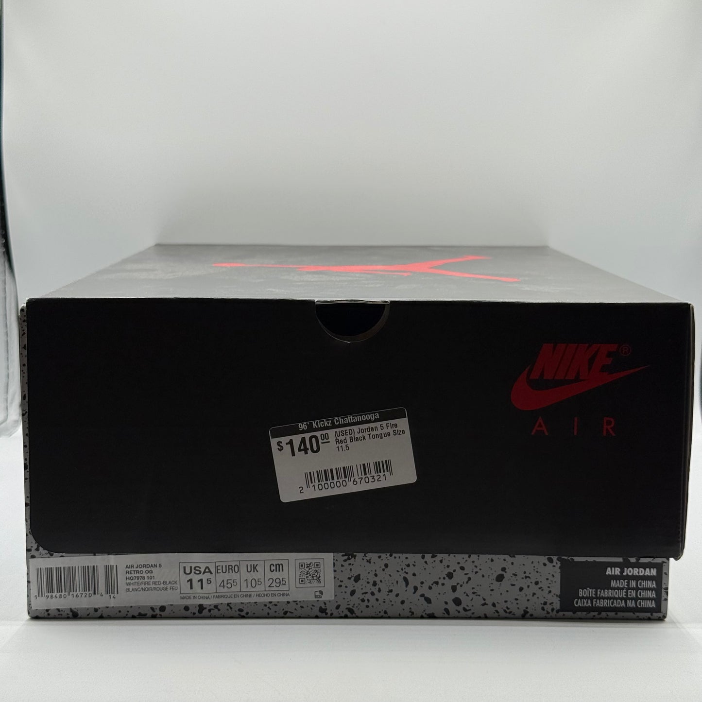 (USED) Jordan 5 Black Tongue Size 11.5