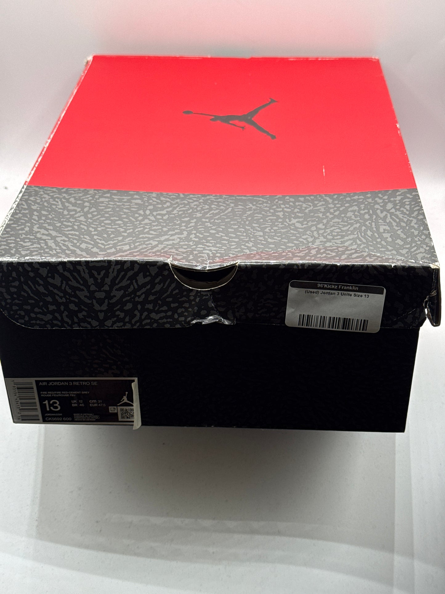 (Used) Jordan 3 Unite Size 13