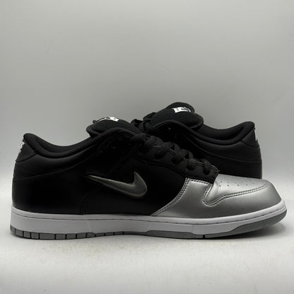 (Used Replacement Box) Nike SB Dunk Low Supreme Jewel Swoosh Silver Size 13