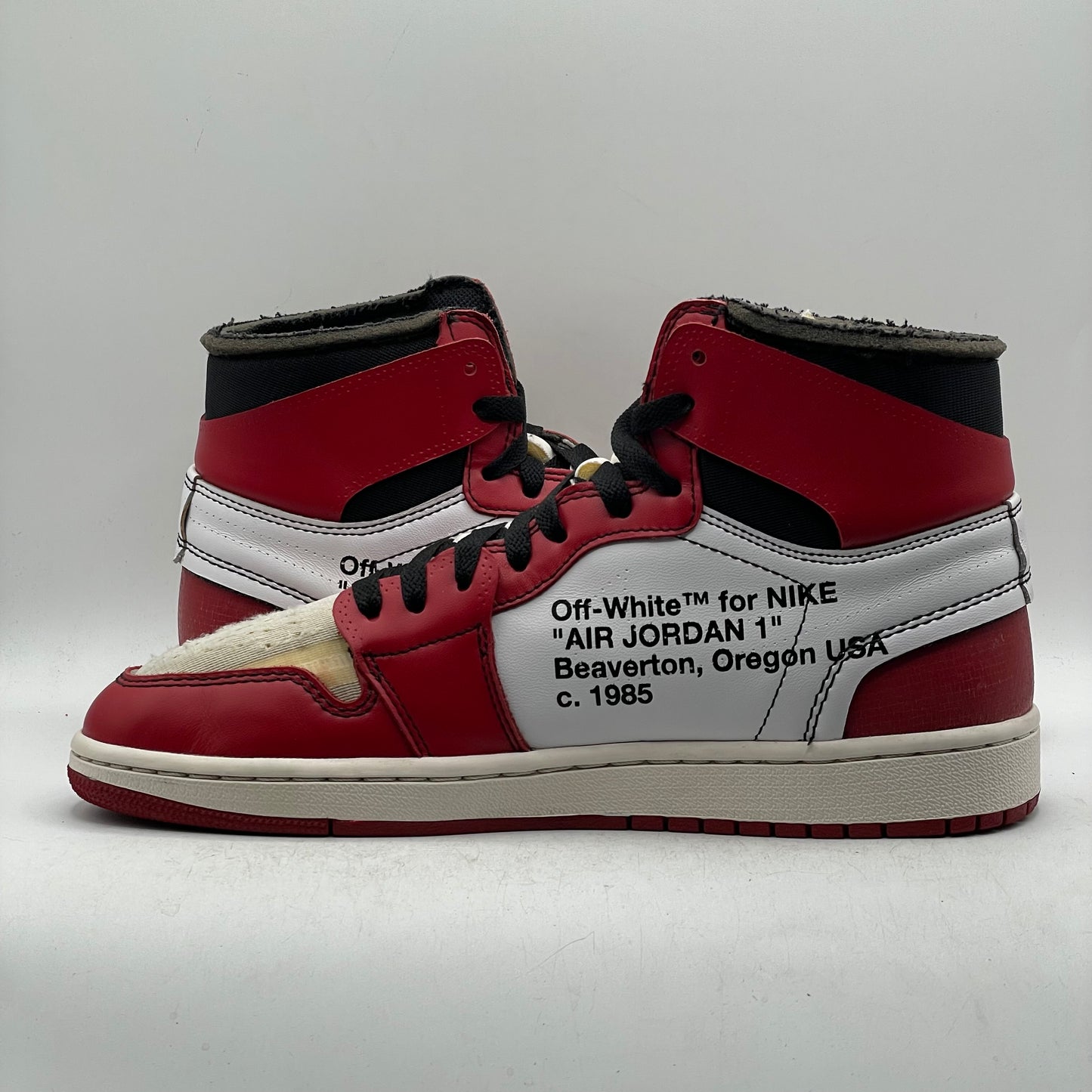 (USED NO BOX) Jordan 1 High Off-White Chicago Size 9.5