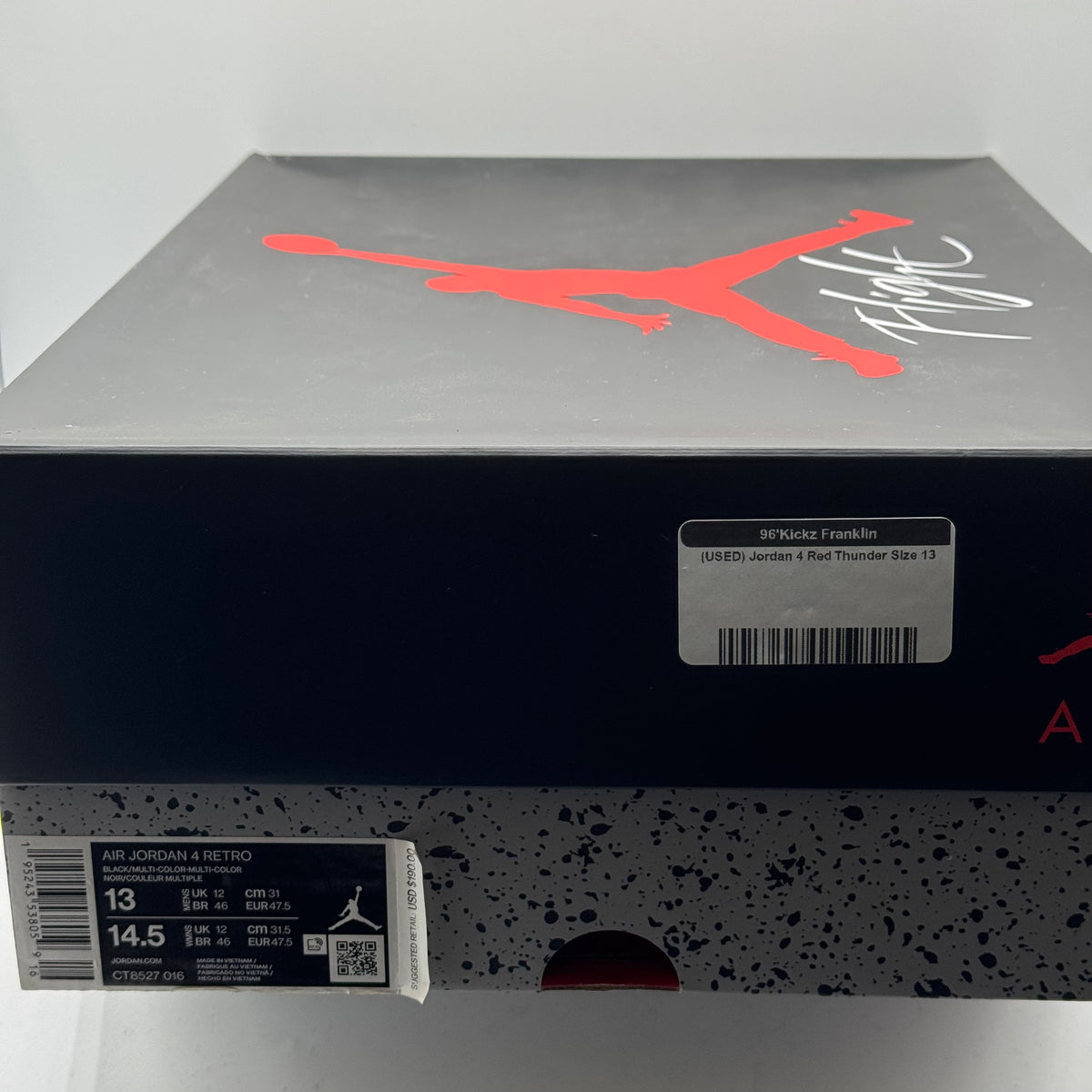 (USED) Jordan 4 Red Thunder Size 13