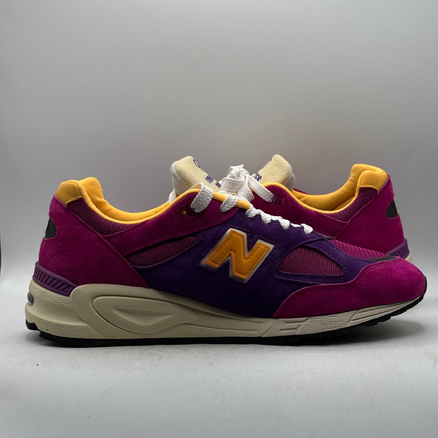 (Used) New Balance 990v2 MiUSA Teddy Santis Purple Yellow Size 12