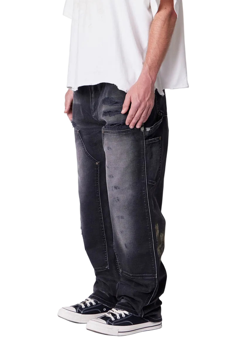 MNML Faded Distressed Carpenter Pants