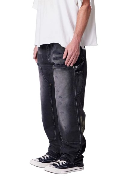 MNML Faded Distressed Carpenter Pants