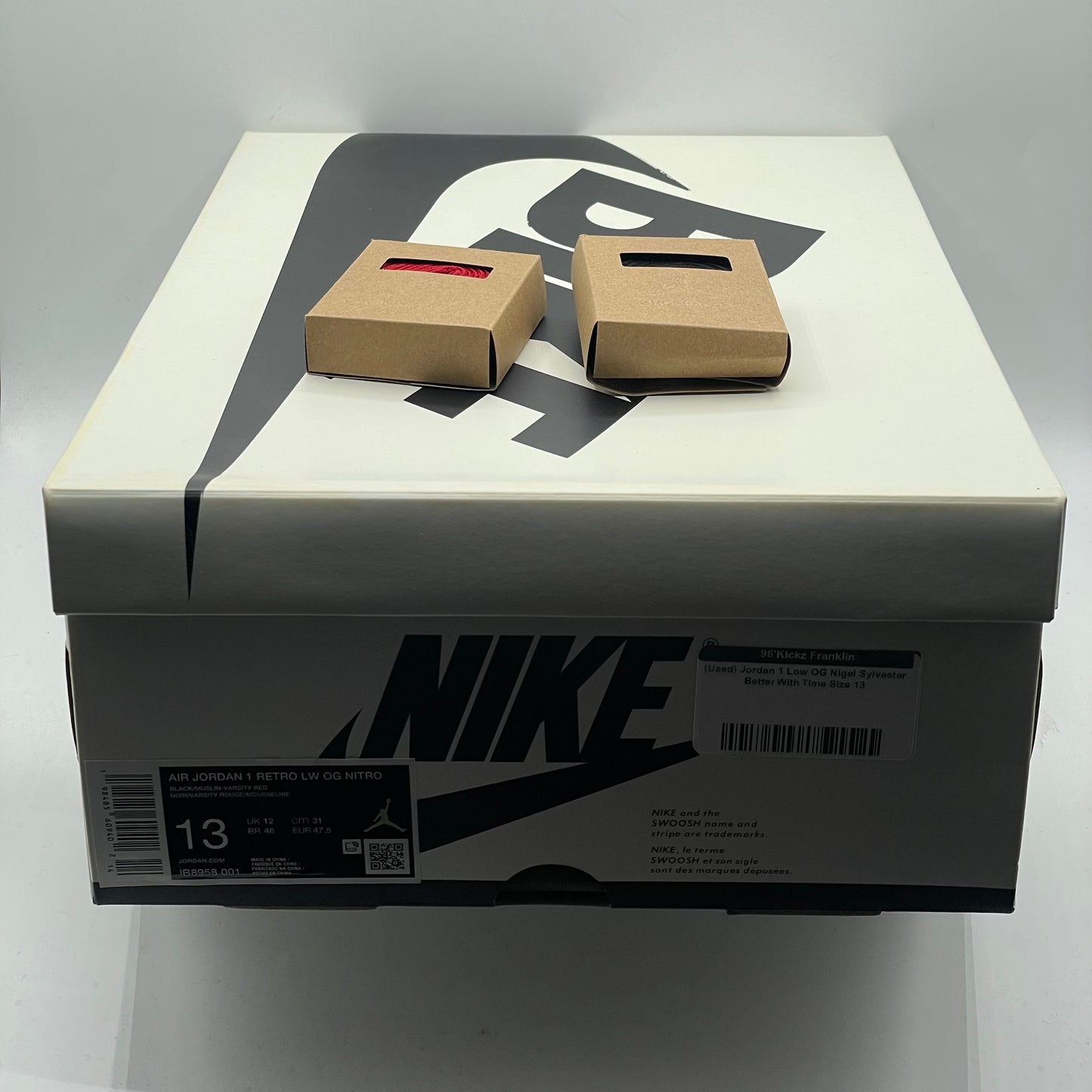 (Used) Jordan 1 Low OG Nigel Sylvester Better With Time Size 13