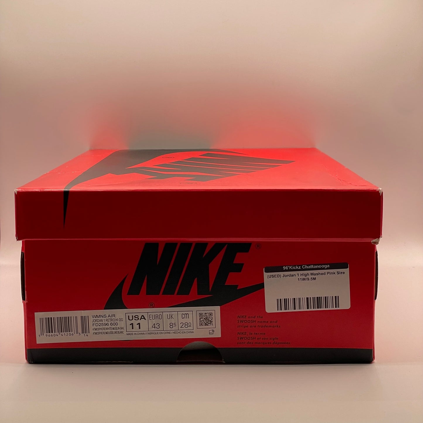 (USED) Jordan 1 High Washed Pink Size 11W/9.5M