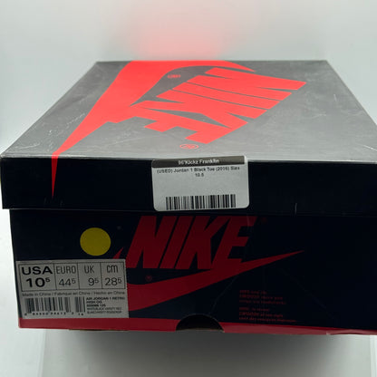 (USED) Jordan 1 Black Toe (2016) Size 10.5