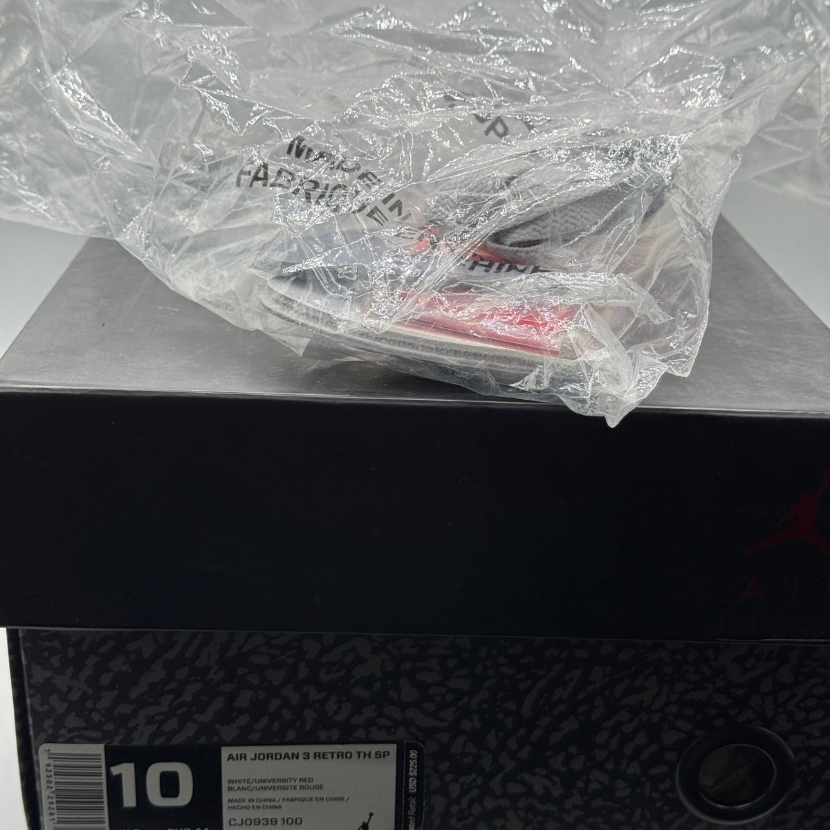 (Used) Jordan 3 Tinker White University Red Size 10