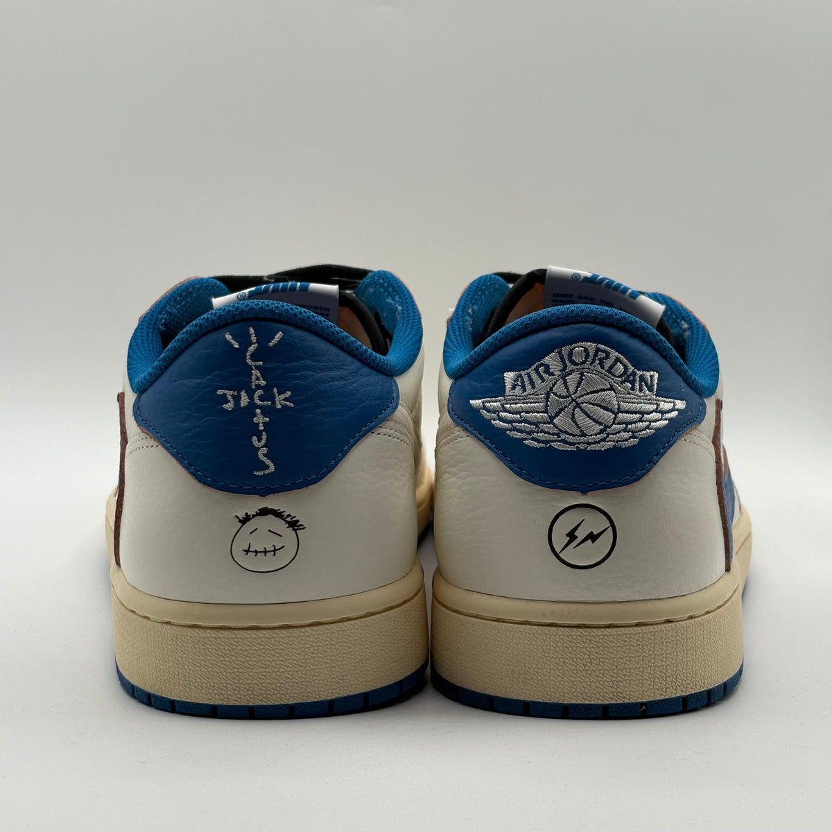 (USED) Jordan 1 Low OG SP Fragment x Travis Scott Sail Military Blue Size 13