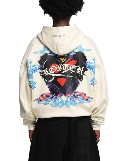Loiter Hearts Zip Up Hoodie
