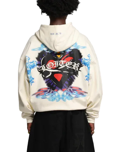 Loiter Hearts Zip Up Hoodie