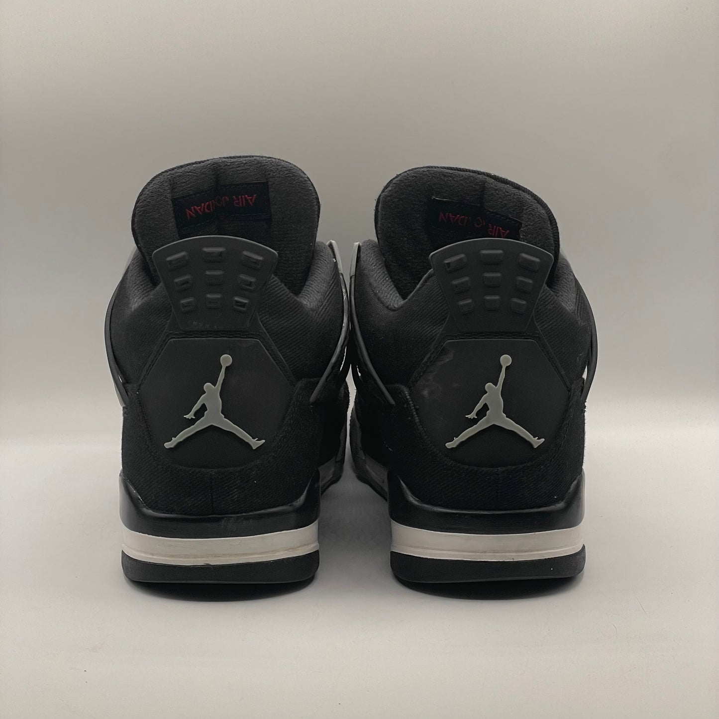 (USED NO BOX) Jordan 4 Black Canvas Size 9