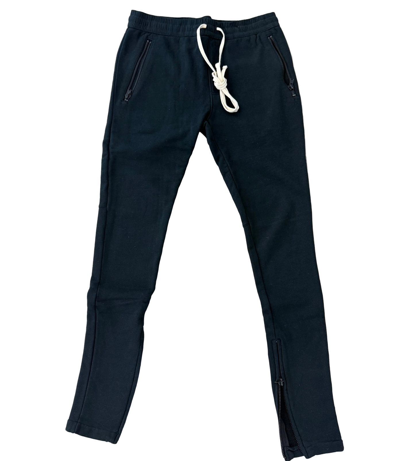 (Used) Fear Of God Essentials Zipper Sweatpants (Black) Size Small