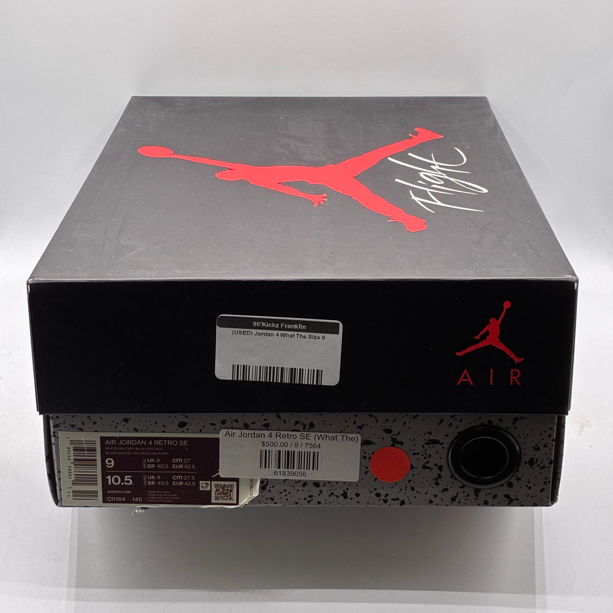(USED) Jordan 4 What The Size 9