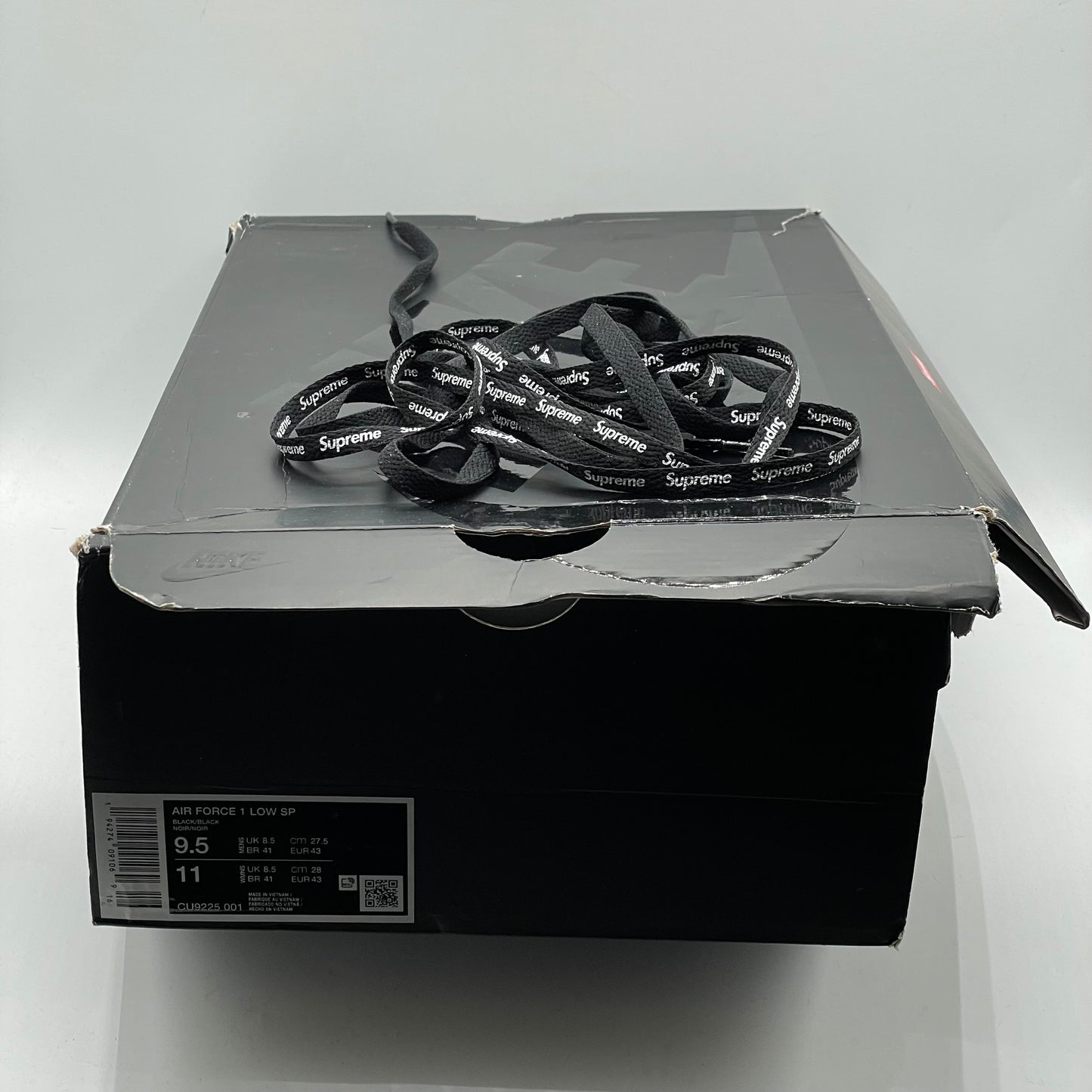 (USED) Nike AF1 Supreme Black Size 9.5