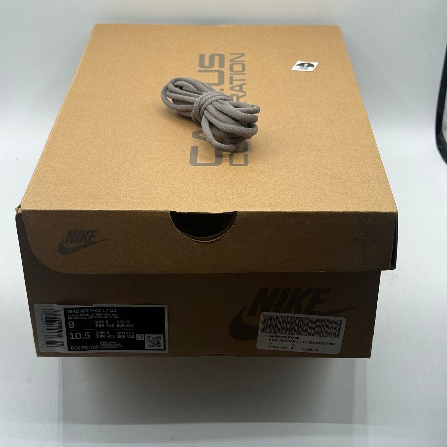 (Used) Nike Air Max 1 Travis Scott Saturn Gold Size 9
