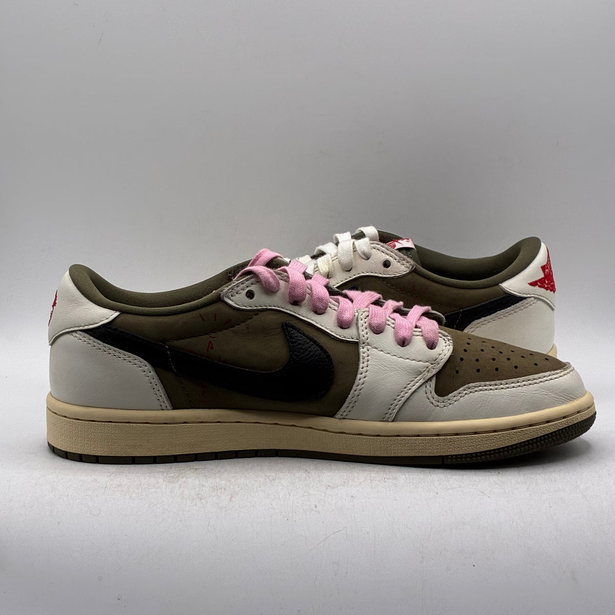 (USED REP BOX) Jordan 1 Low Travis Scott Medium Olive Size 7.5