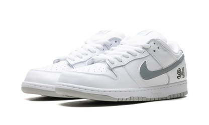 Nike SB Dunk Low Supreme 94 White Metallic Silver