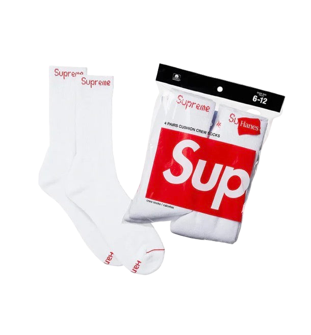 Supreme Hanes Crew Socks 4 Pack