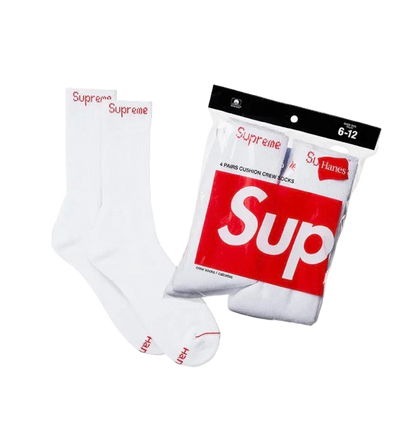Supreme Hanes Crew Socks 4 Pack
