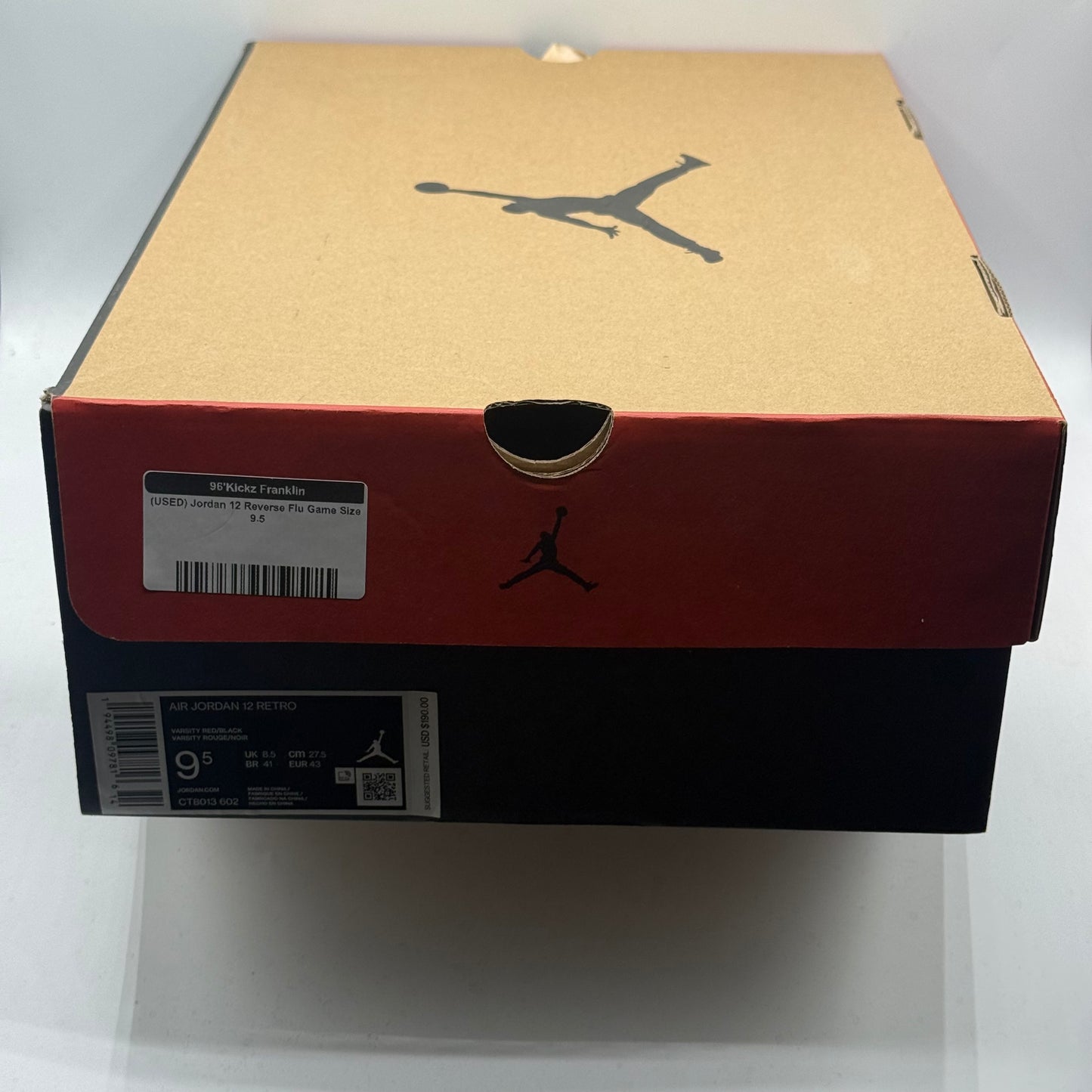 (USED) Jordan 12 Reverse Flu Game Size 9.5