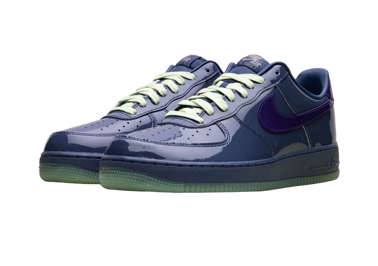 Nike AF1 Patent Leather Mystic Navy Grape Ice