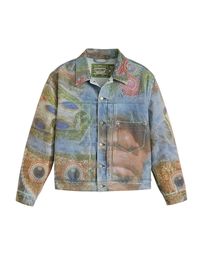 Denim Tear x Levi Photo Multi-Color Trucker Jacket Size Large