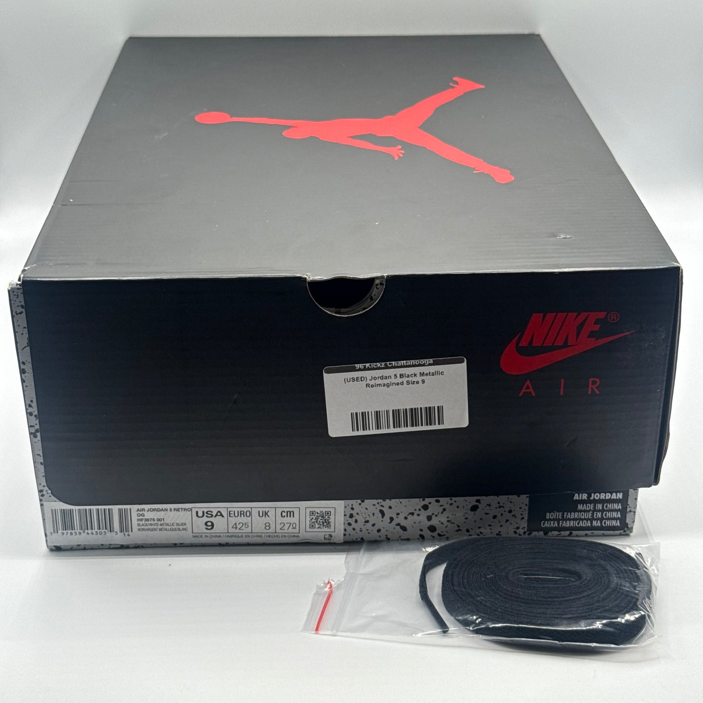 (USED) Jordan 5 Black Metallic Reimagined Size 9