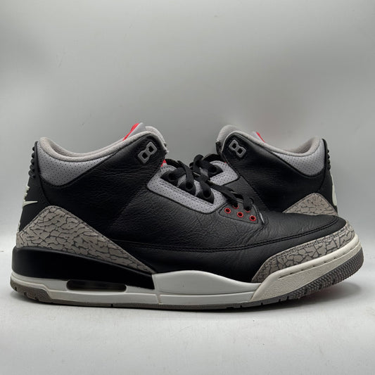 (USED NO BOX) Jordan 3 Black Cement Size 12