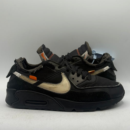 (Used No Box) Nike Air Max 90 Off-White Black Size 8