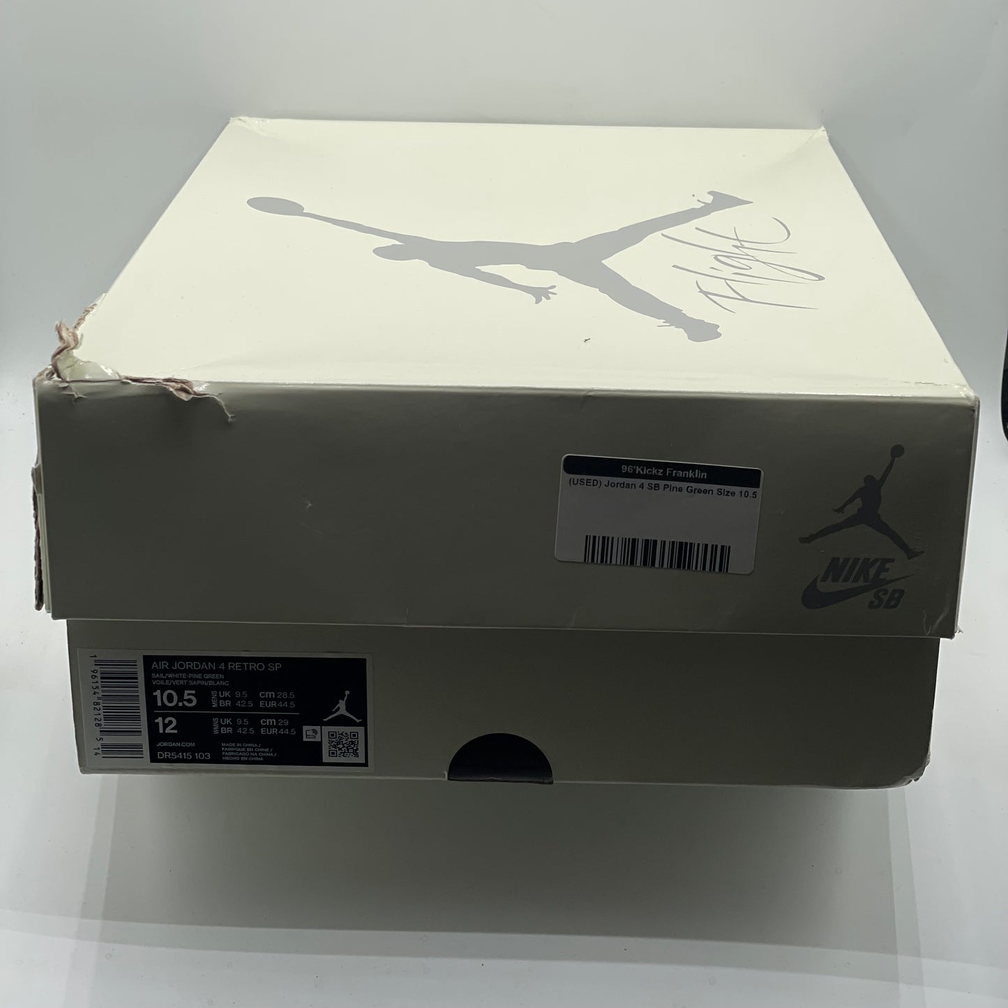 (USED) Jordan 4 SB Pine Green Size 10.5
