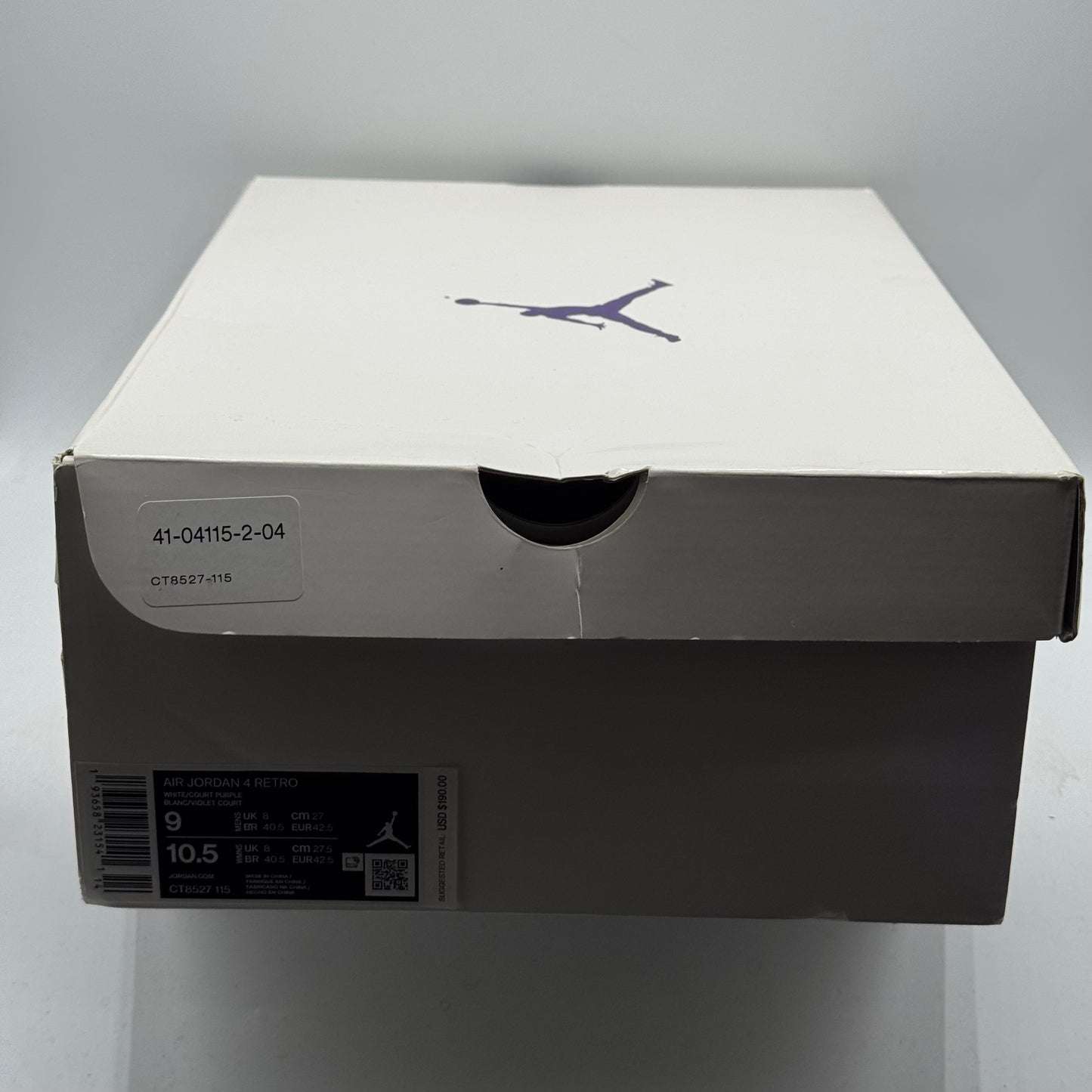 (Used) Jordan 4 Metallic Purple Size 9