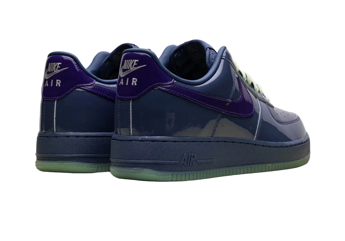 Nike AF1 Patent Leather Mystic Navy Grape Ice