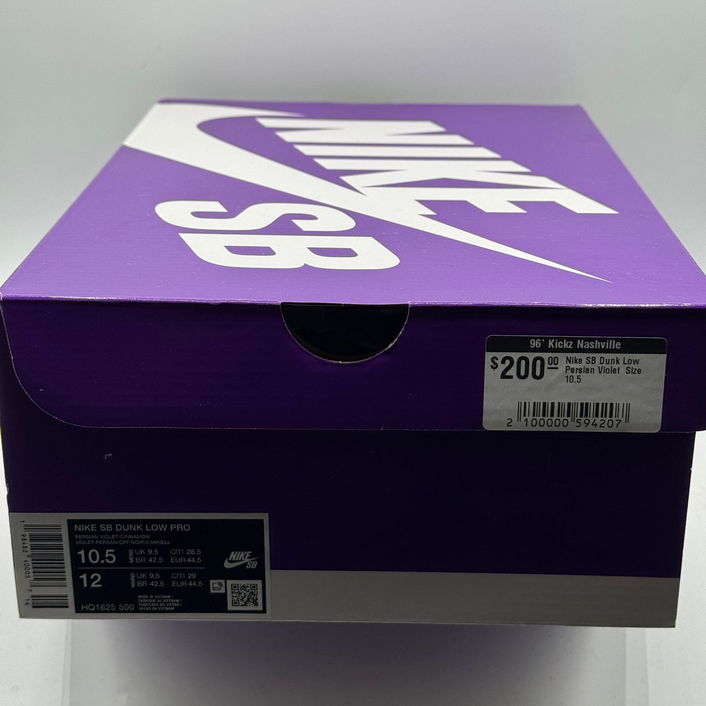 (USED) Nike SB Dunk Low Persian Violet Size 10.5