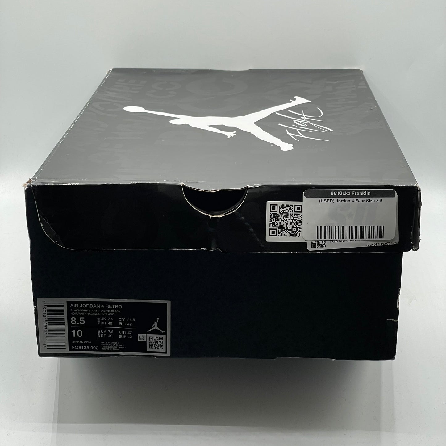 (USED) Jordan 4 Fear Size 8.5