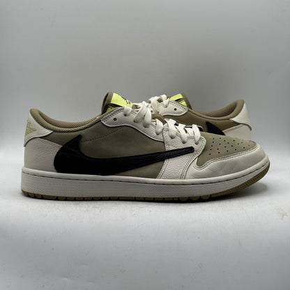 (USED NO BOX) Jordan 1 Low Golf Travis Scott Neutral Olive Size 11