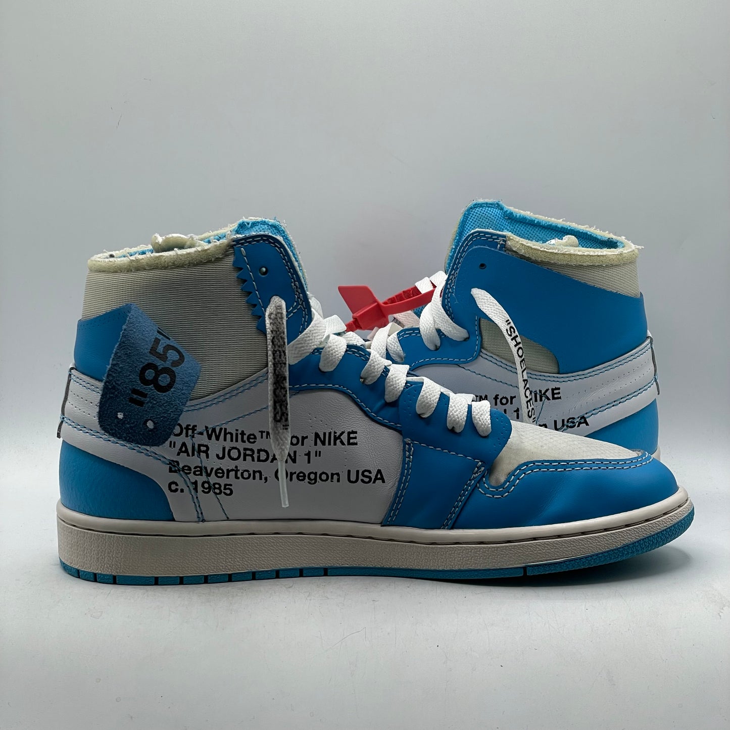 (Used) Jordan 1 High Off-White University Blue Size 9.5