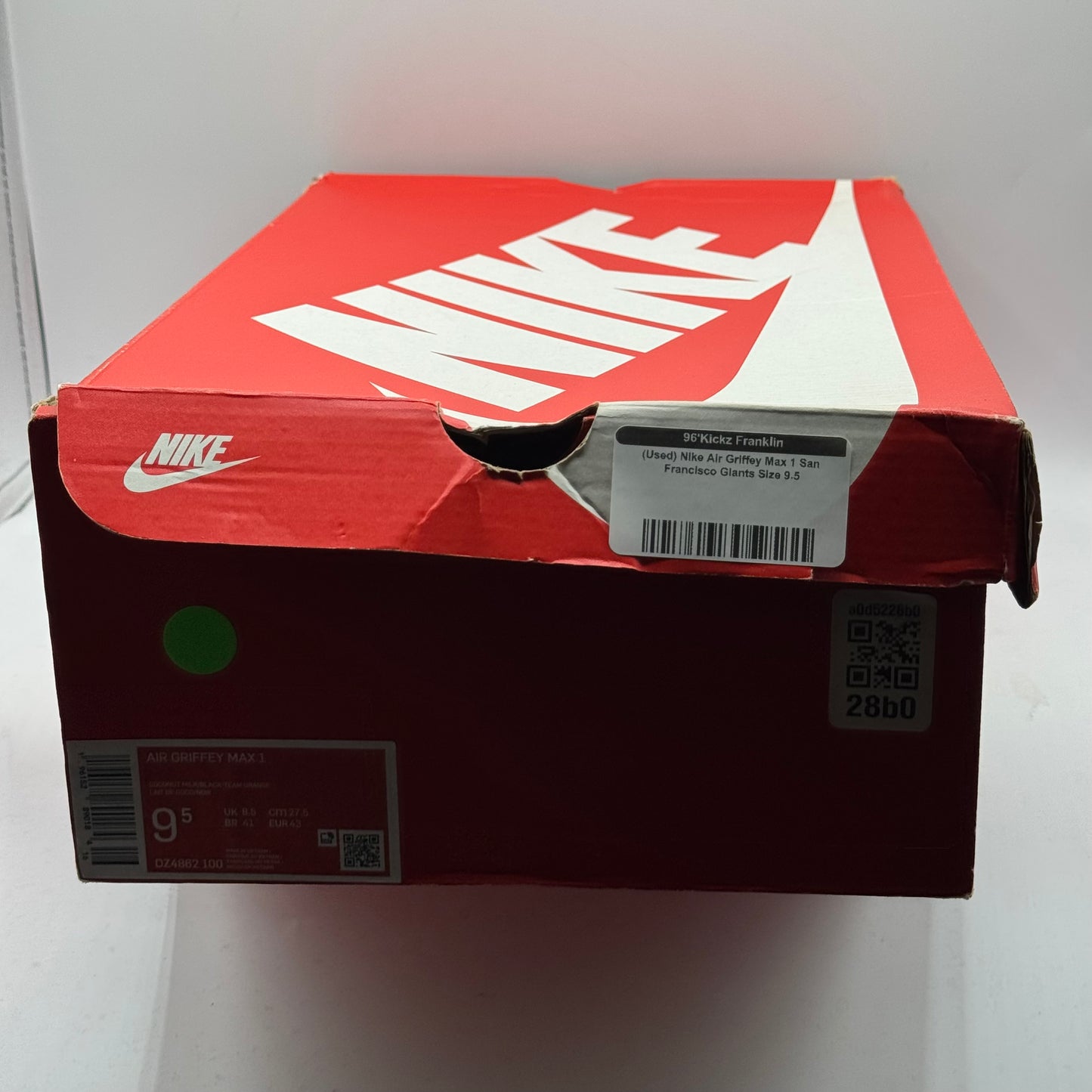 (Used) Nike Air Griffey Max 1 San Francisco Giants Size 9.5