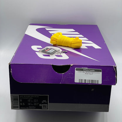 (USED) NIke SB Dunk High Supreme Brazil Size 8