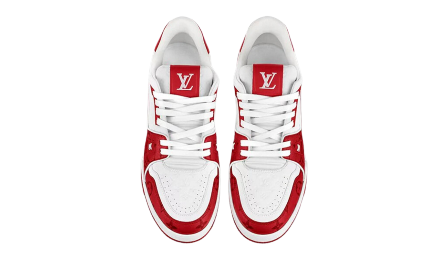 Louis Vuitton Trainer #54 Signature Red White Size 8 UK