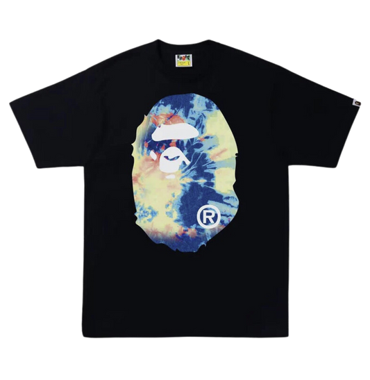 Bape Tie Dye Ape Head T-Shirt (Black)