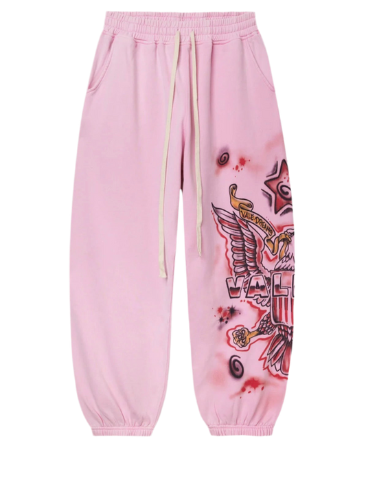 Vale Pink Flag Sweatpants